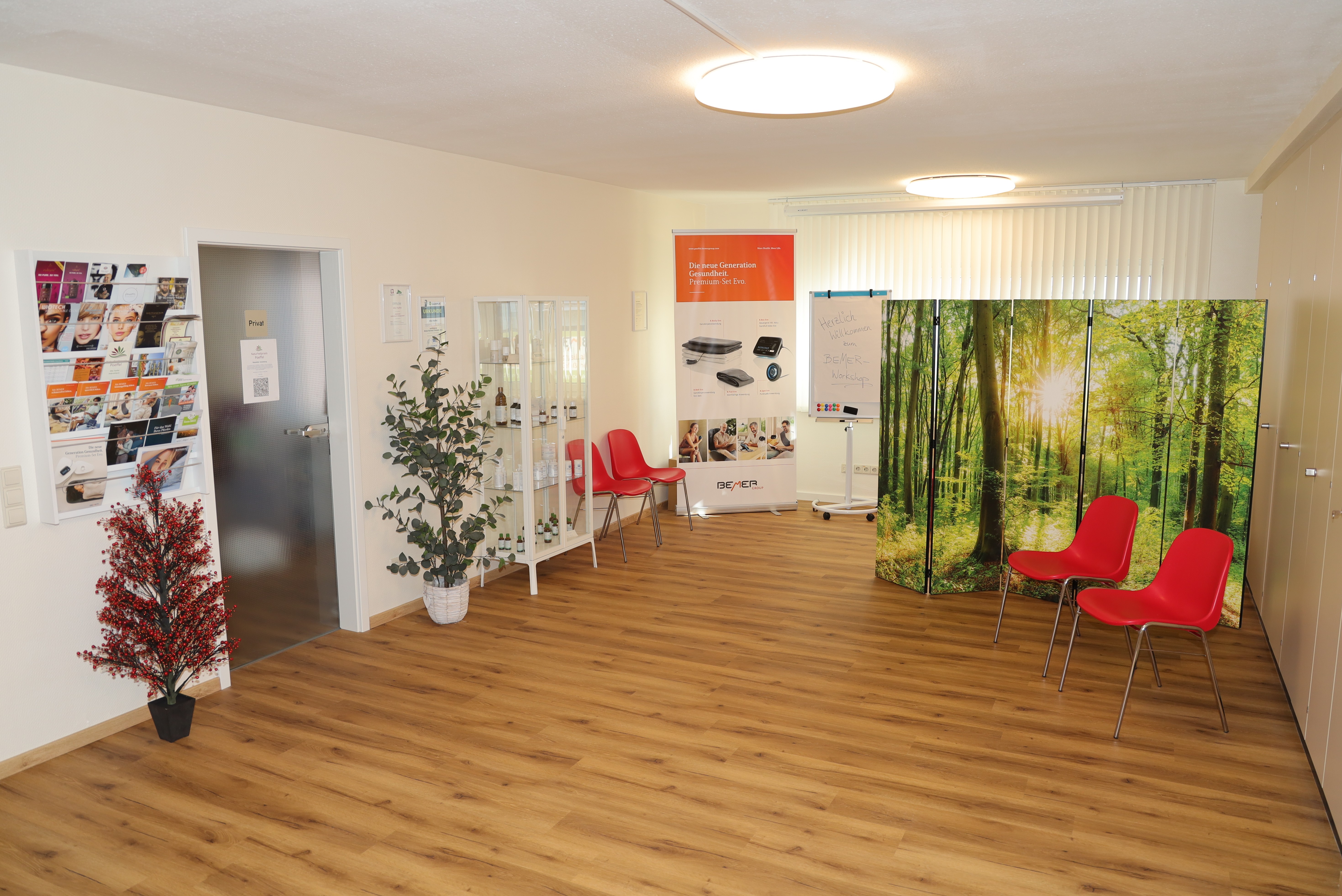 Naturheilpraxis Poeffel Praxis Räume Wartebereich und Seminarraum